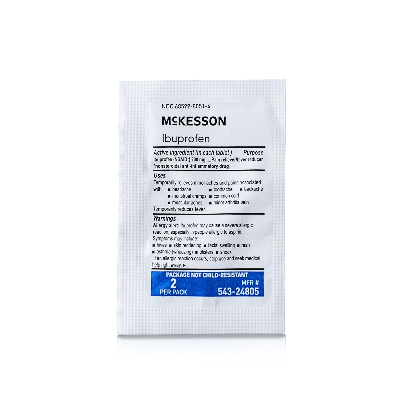 Pain Relief McKesson 200 mg Strength Ibuprofen Unit Dose Tablet 200 per Box