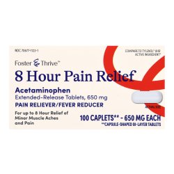 Pain Relief Foster & Thrive™ 650 mg Strength Acetaminophen Capsule 100 Per Bottle